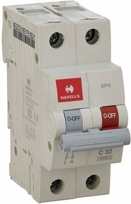 Havells Pvc Plastic 32a Mcb Spn C Curve White Dhmgcsnf032 Mcb