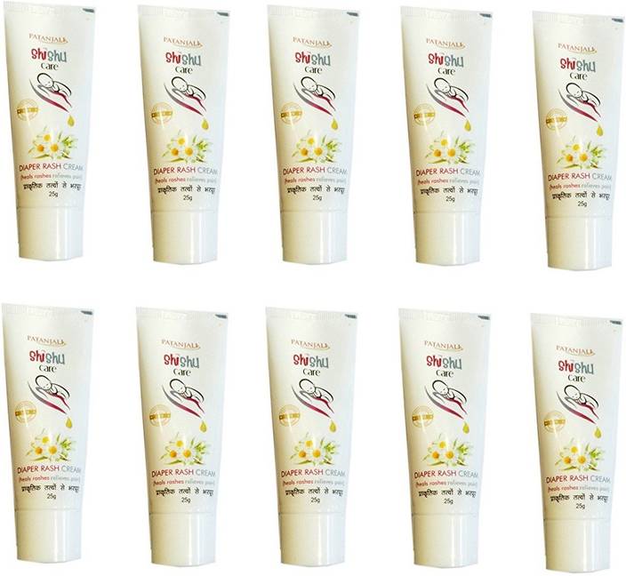 Patanjali Shishu Care Diapper Rash Cream 25g Pack Of 10