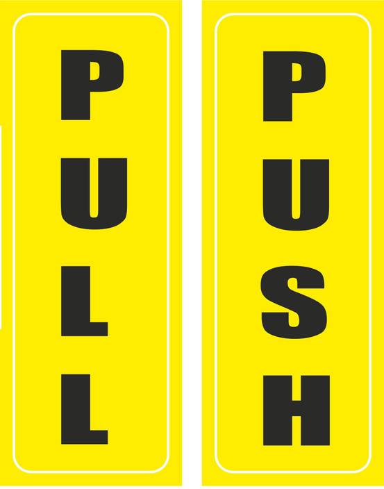 Signever Push Pull Sign Borad For Glass Door Home Office