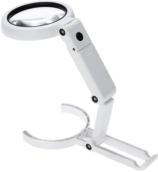 Jmall 5x75mm 11x45mm 8 Led Folding Lamp Magnifier Magnifying