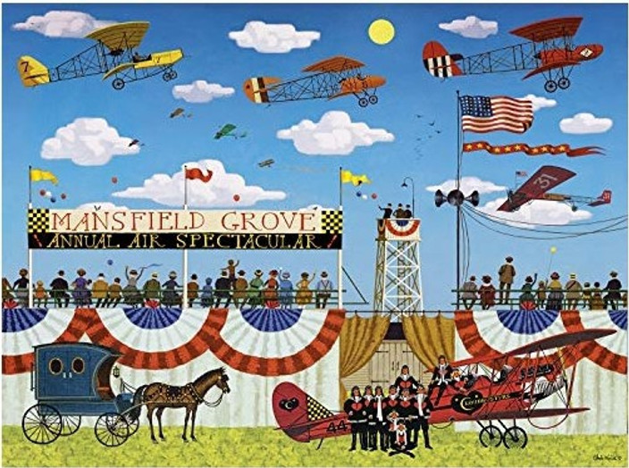 Mansfield Air Spectacular Charles Wysocki Buffalo Games 1000 Piece Jigsaw Puzzle Toys Games Grown Up Toys Emosens Fr
