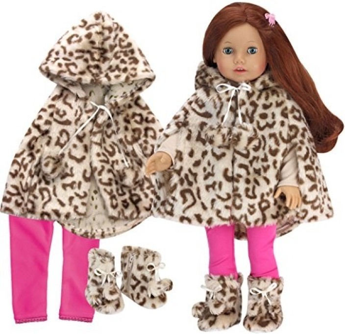 Vest Pink Leopard Print Reversible 18 in Doll Clothes Fits American Girl
