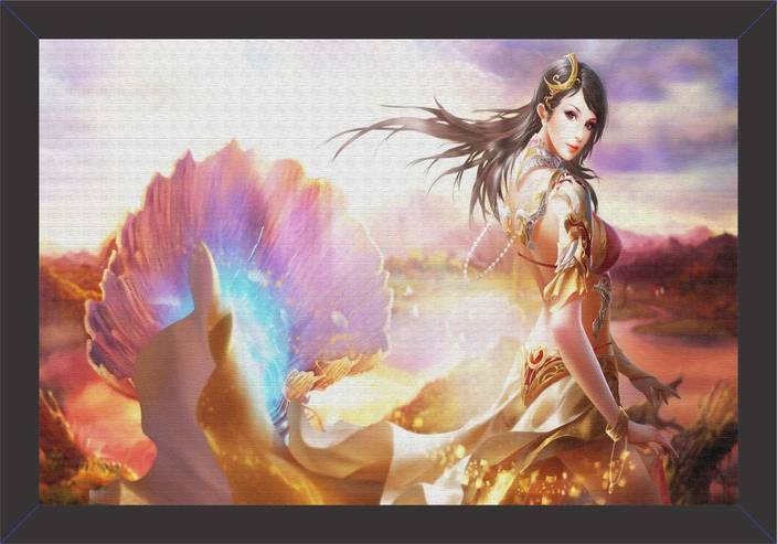 Mad Masters Canvas Beautiful Anime Girl Painting For Her