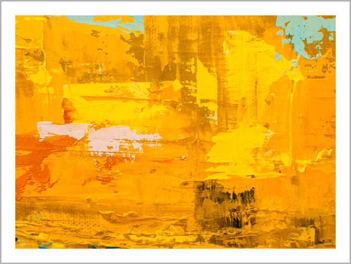Mera Wala Print Abstract Wall Of Yellow Digital Canvas