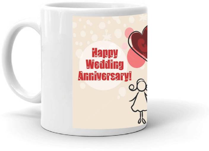 Just Ready Happy Wedding Anniversary Ceramic Mug Price In India