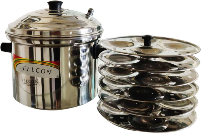 Traditional Indian Stainless Steel Idly Stand Idli Kitchenware 4 Plates Rack