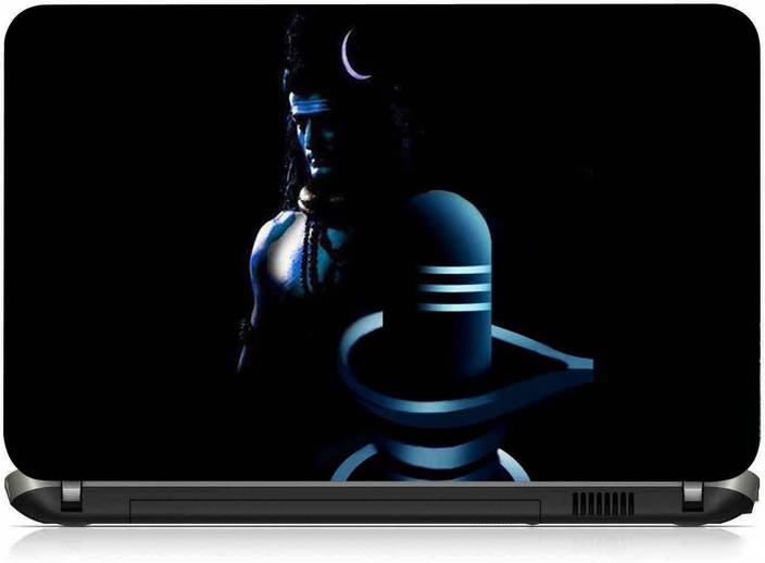 Vi Collections Lord Shiva Lingam In Dark Pvc Laptop Decal 156
