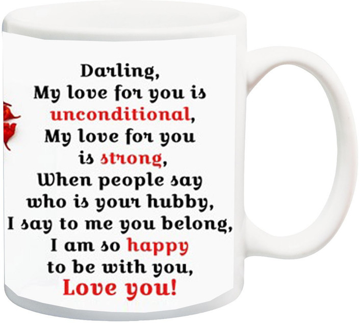 TO MY HUSBAND PERSONAL SAYING LOVE WIFE CUSTOM MADE CERAMIC COFFEE MUG CUP
