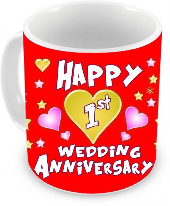 Tied Ribbons Gift For 1st Wedding Anniversary Ceramic Mug Price In