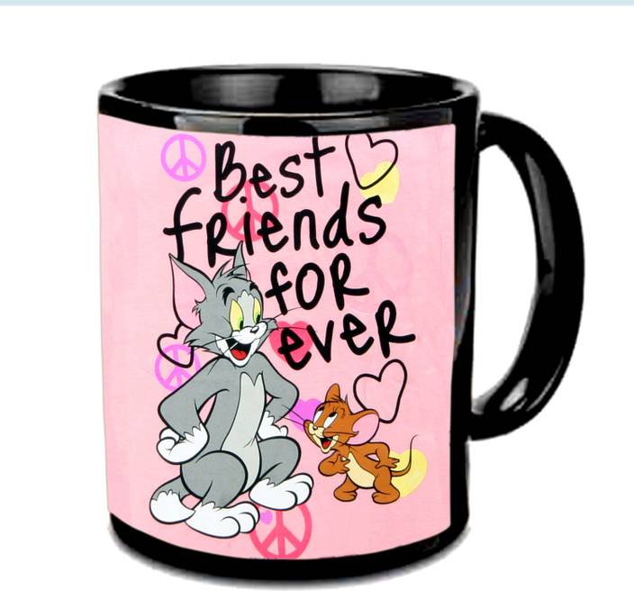 Jiya Creation1 Tom Jerry Friendship Black Ceramic Mug Price In