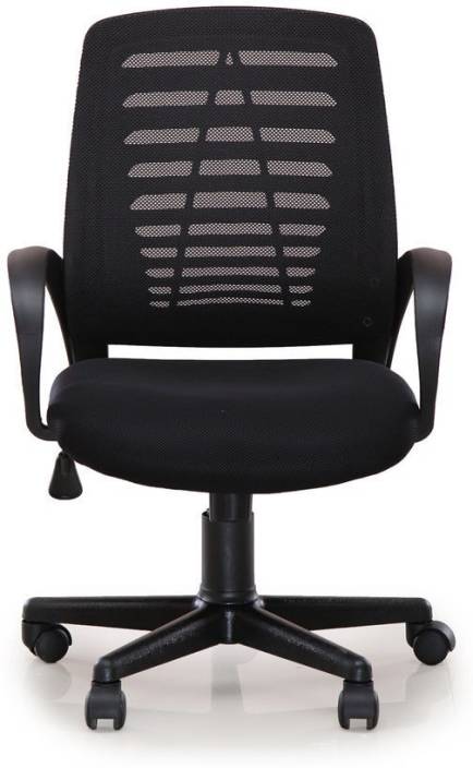 Nilkamal Elantra Mid Back Fabric Office Arm Chair Price In India