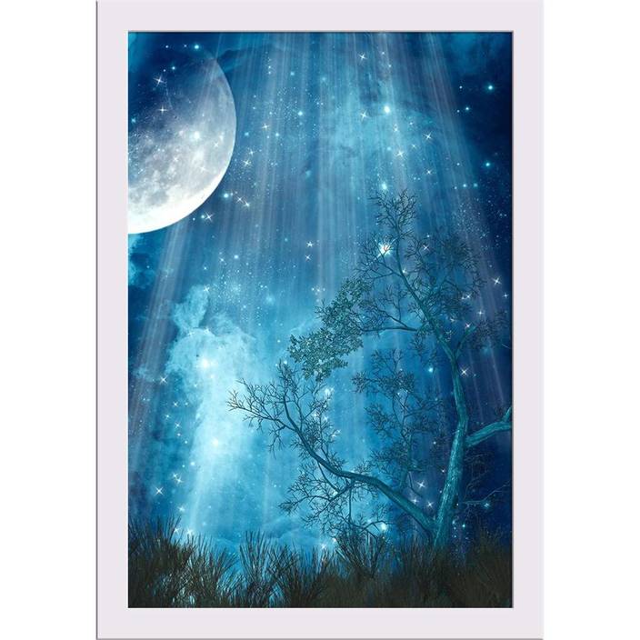 Artzfolio Fantasy Landscape With Big Moon In The Forest