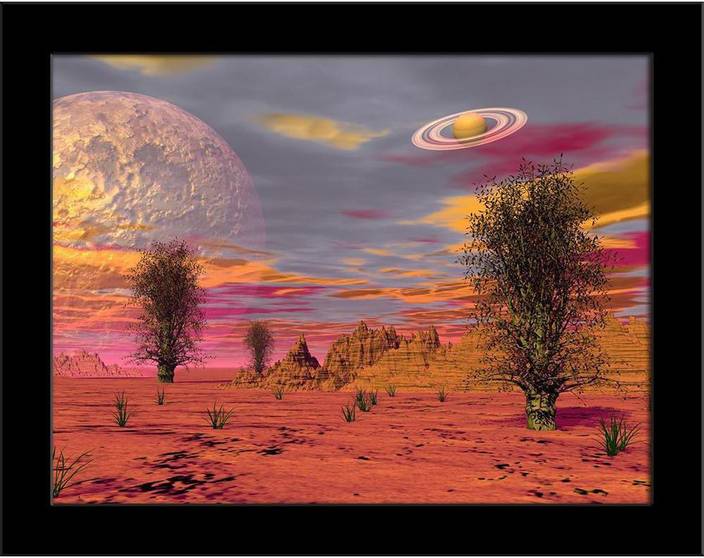 Artzfolio Surreal Landscape With Rock Mountains And Planets