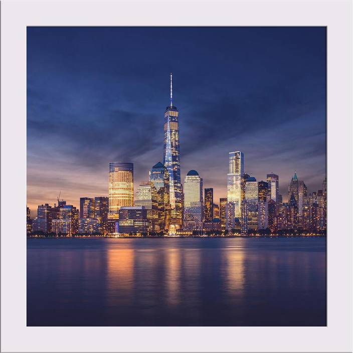Artzfolio New York City Manhattan After Sunset Usa Framed