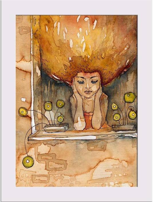 Artzfolio Portrait Of A Beautiful Girl Framed Art Print