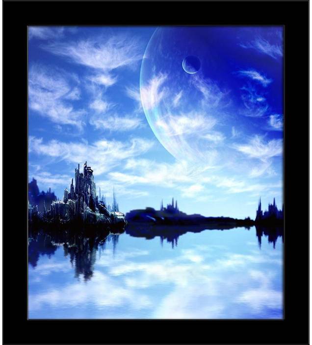 Artzfolio Landscape In Fantasy Planet Framed Art Print