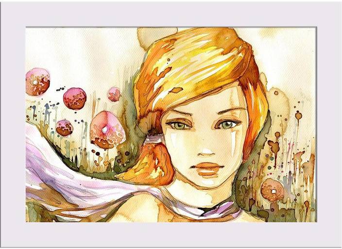 Artzfolio Portrait Of A Girl Framed Art Print Digital