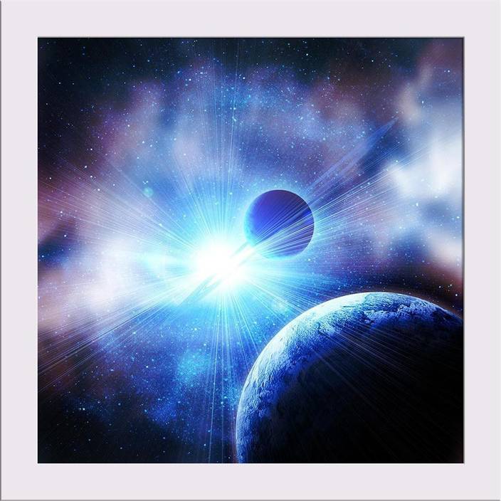 Artzfolio Planets Against The Sun In Space Framed Art Print