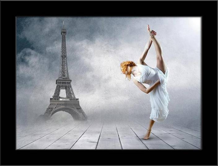Artzfolio Woman Dancer Stay Posing On The Eifel Tower