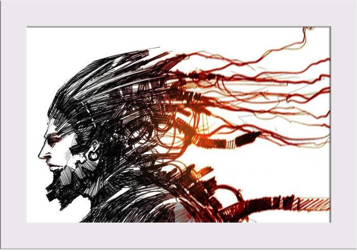 Artzfolio Futuristic Character Framed Art Print Digital