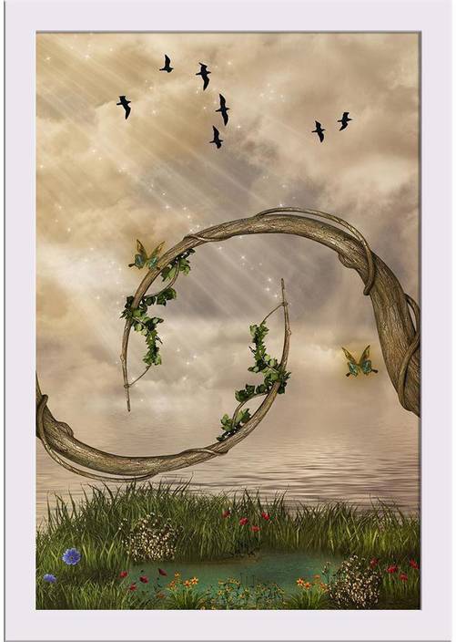 Artzfolio Fantasy Landscape In The Lake With Pond And Birds