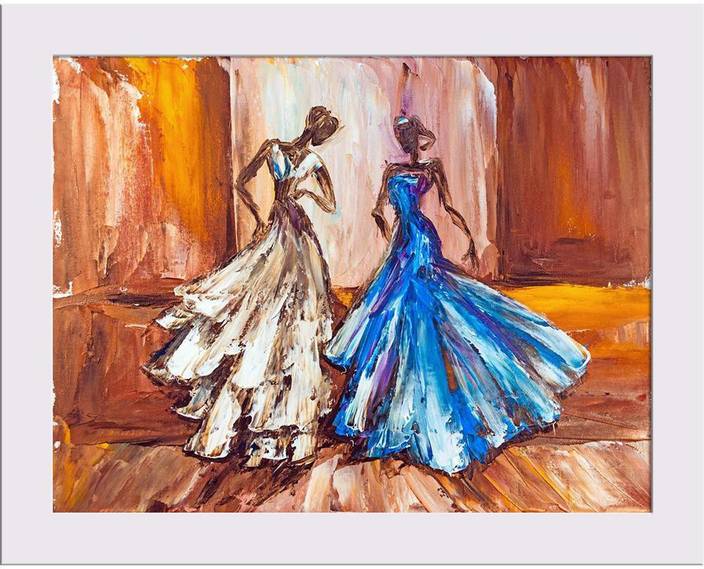 Artzfolio Two Beautiful Women At The Ball Framed Art Print