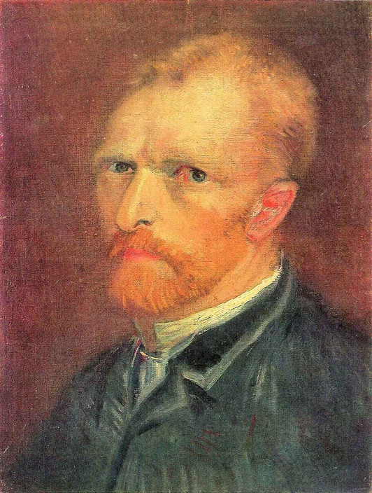 Self-Portrait with short hair by Van Gogh Giclee Fine Art Print Repro on Canvas