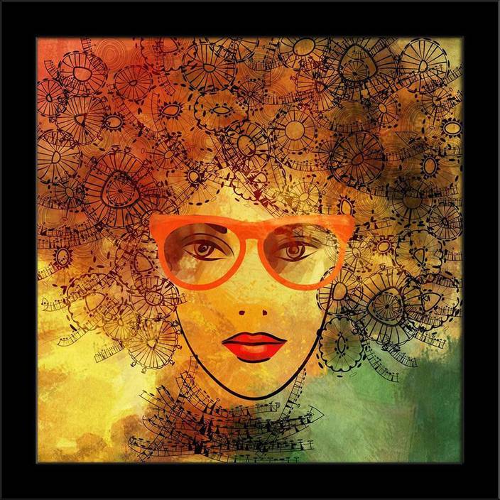 Artzfolio Beautiful Girl Face Framed Art Print Digital Reprint 7