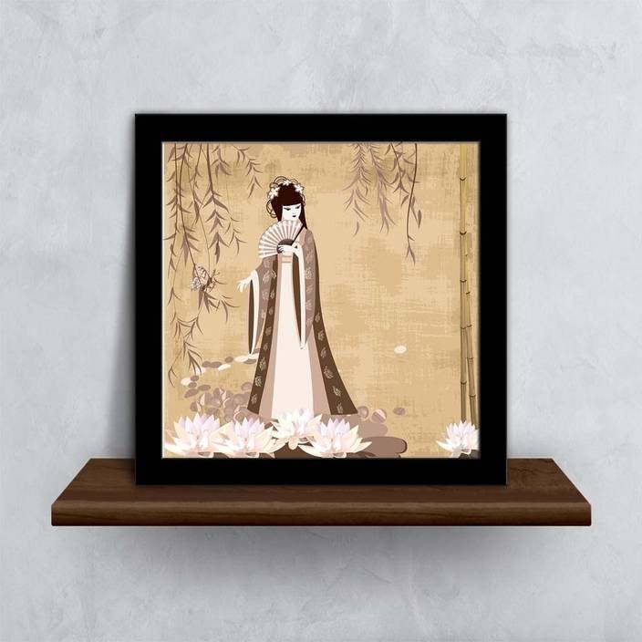 Artzfolio Chinese Girls At The Pond Framed Art Print Digital Reprint Artzfolio Chinese Girls At The Pond Framed Art Print Digital Reprint 5 Inch X Painting In India