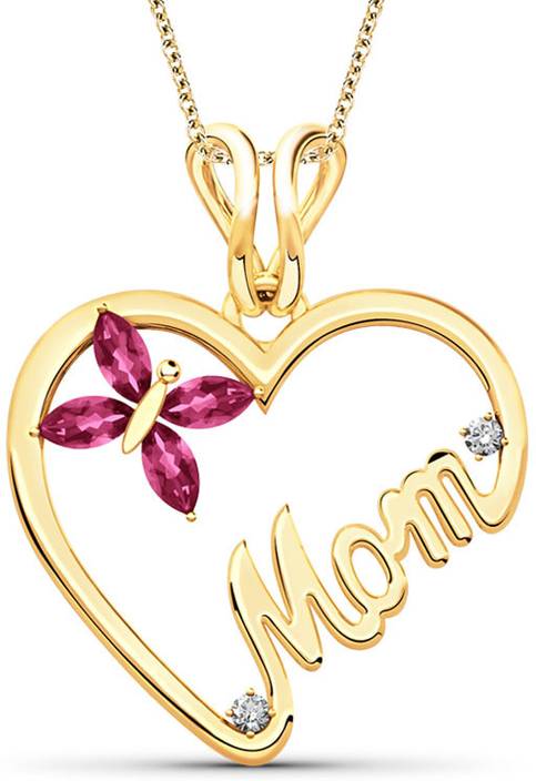 Caratlane Mother S Heart Diamond Yellow Gold Pendant - Gold Mothers Pendant Caratlane Mother S Heart Diamond Yellow Gold Pendant - Gold Mothers Pendant