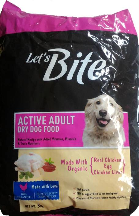 Drools Drools Let S Bite Active Adult Chicken 3 Kg Dry Dog Food