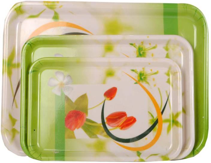 Tjaggies Set Of 3 Serving Tray 3pcs Price In India Tjaggies Set Of 3 Serving Tray 3pcs