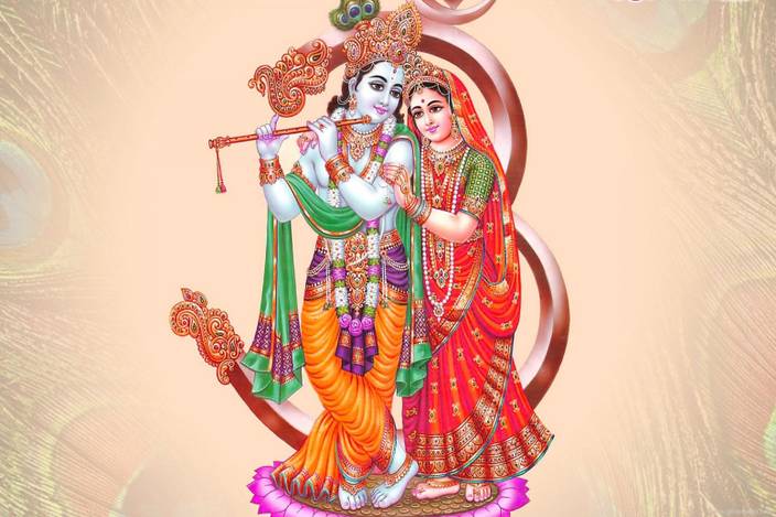 Painting Wallpaper Krishna Bhagwan