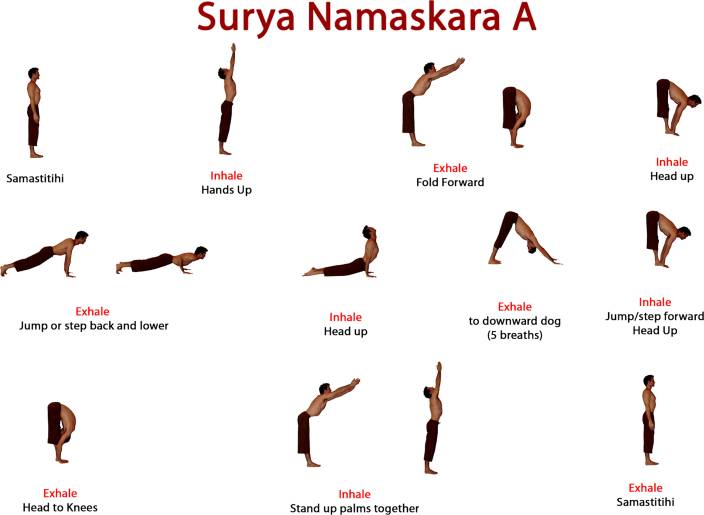 Surya Namaskara Yoga Poster Paper Print - Sports posters in India - Buy ...
