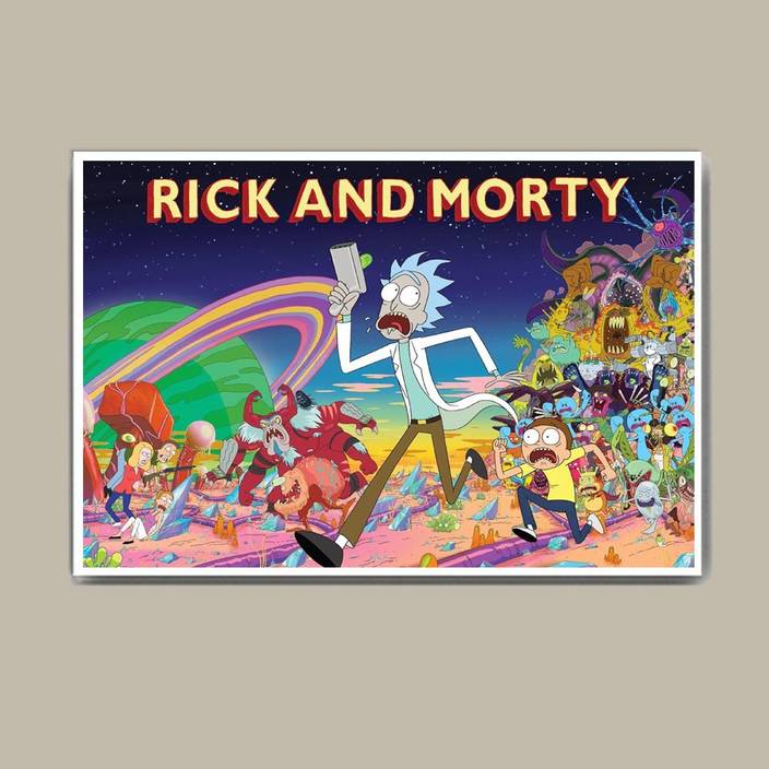 Rick And Morty Trippy Wall Hang Fine Art Print Abstract Posters