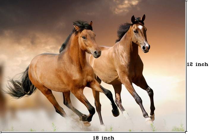 Running Horses Poster Paper Print