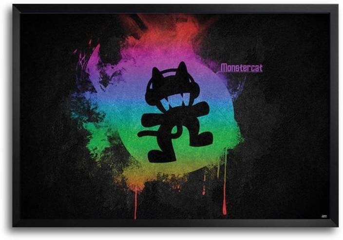 Monster Cat Graphic Art Framed Photographic Paper Abstract