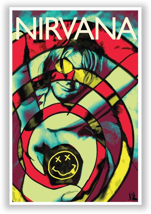 Posterguy Kurt Cobain Nirvana Pop Art Rock Music Paper Print