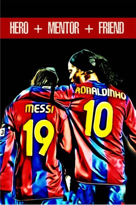 vprint messi and ronaldinho wall poster sports 12x18 paper print