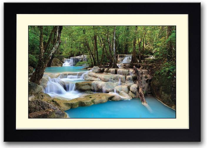 Tropical Waterfall Scenery Fine Art Print Nature Posters
