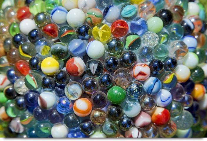Colorful Marble Balls Paper Print Decorative Posters In India
