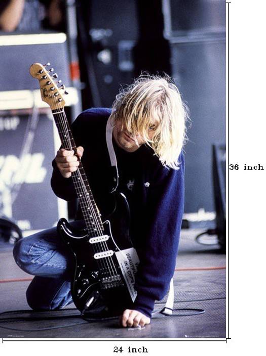 Kurt Cobain Guitar Paper Print Music Posters In India Buy Art