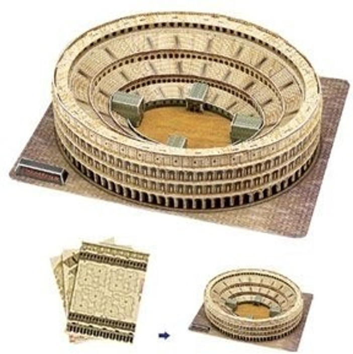 84 Pcs New Roman Amphitheatre Rome Colosseum 3D Puzzle With Book