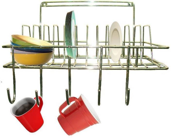 Kitchen Design Hanging Cup Saucer Stand Stainless Steel Wall