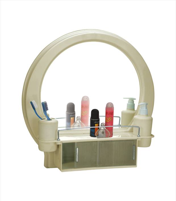 Cipla Plast Decor Designer Bathroom Mirror Cabinet Ivory Plastic Cipla Plast Decor Designer Bathroom Mirror Cabinet Ivory Plastic Wall Shelf Number Of Shelves 1 White
