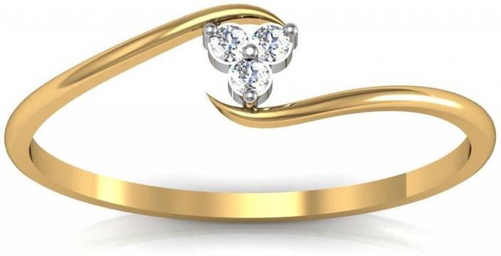 Avsar Kirti 14kt Swarovski Crystal Yellow Gold Ring Price In India