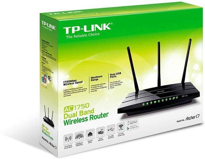  TP LINK Archer C7 AC1750 Wireless Dual Band Gigabit Router 