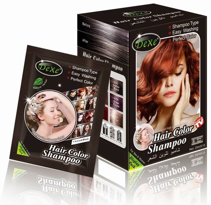 Mokeru 1pc Fast Washing Black Hair Dye Shampoo Root Solid Organic Ginger Hair Coloring Shampoo For Men Women