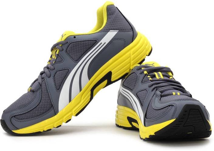 Puma Axis v3 Running Shoes For Men - Buy Grisaille, Blazing Yellow ...