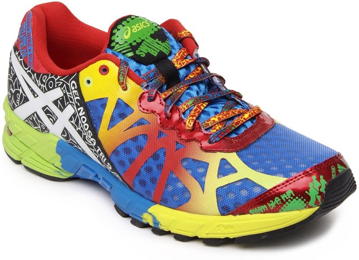 multicolor asics running shoes